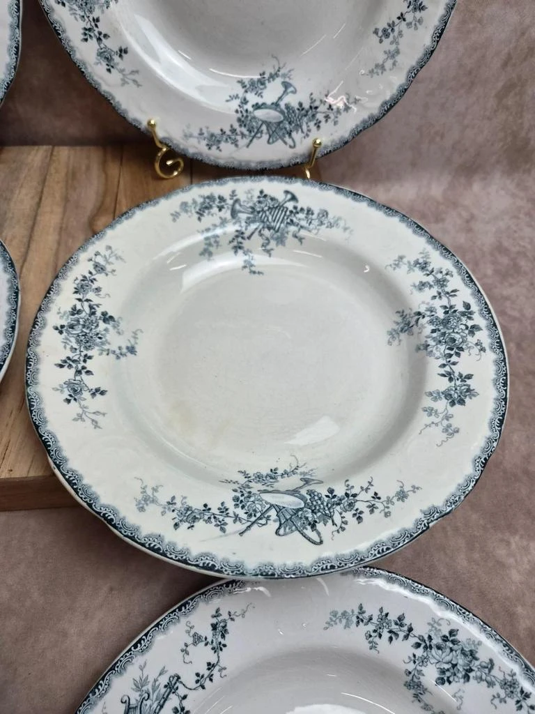 Lot de 6 assiettes creuses Terre de Fer Hippolyte Boulenger Choisy-le-roi modelo Rochambeau – photo 5